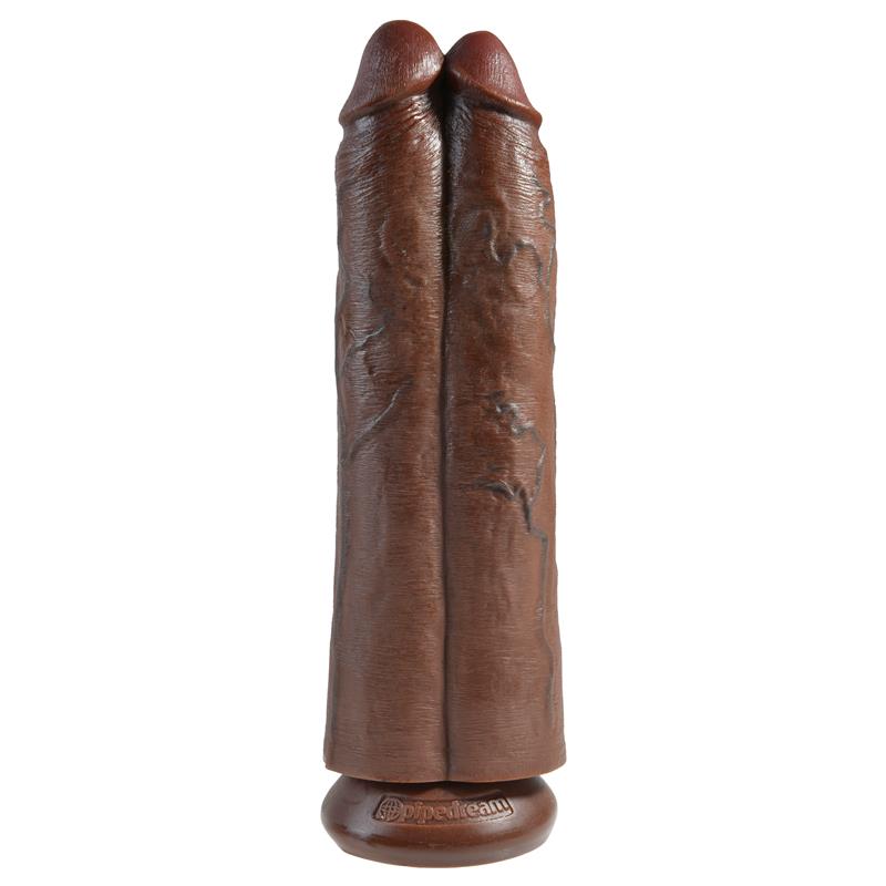 Pene Doble Two Cocks One Hole 11 Marrón