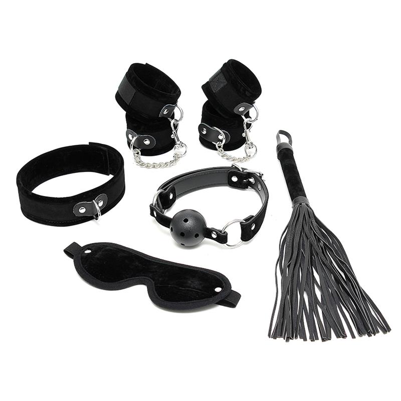Set de Bondage 6 Piezas Negro