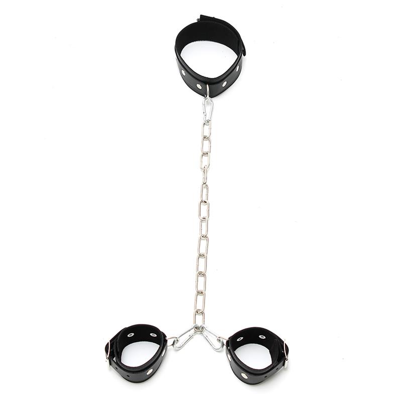 Collar con Esposas Cadena Ajustables