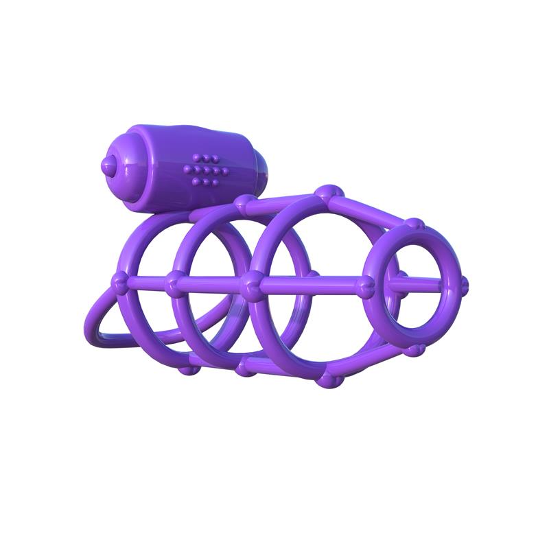 Fantasy C-Ringz Anillo Vibrador Jaula del Clímax Púrpura