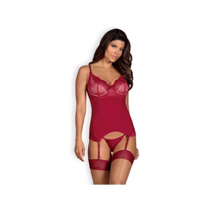 Rosalyne Corset y Tanga Rojo