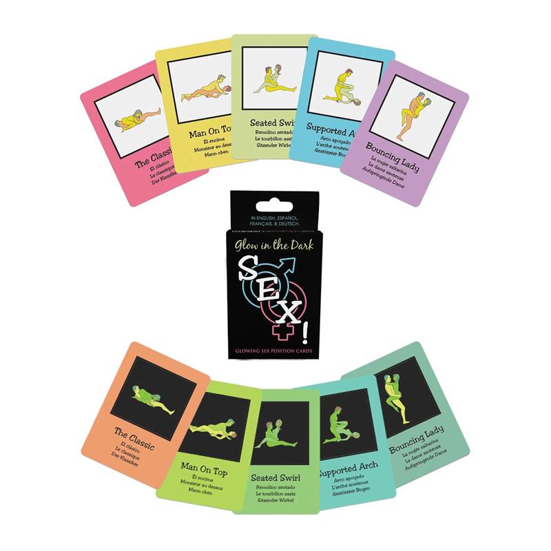 Juego de Cartas Glow in the Dark Sex! Cards Brillan en la Oscuridad