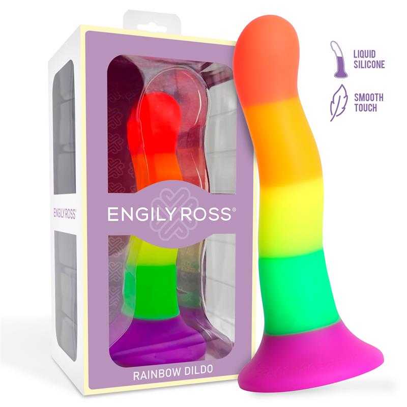 Dildo Color Arcoiris LGBT 18 cm