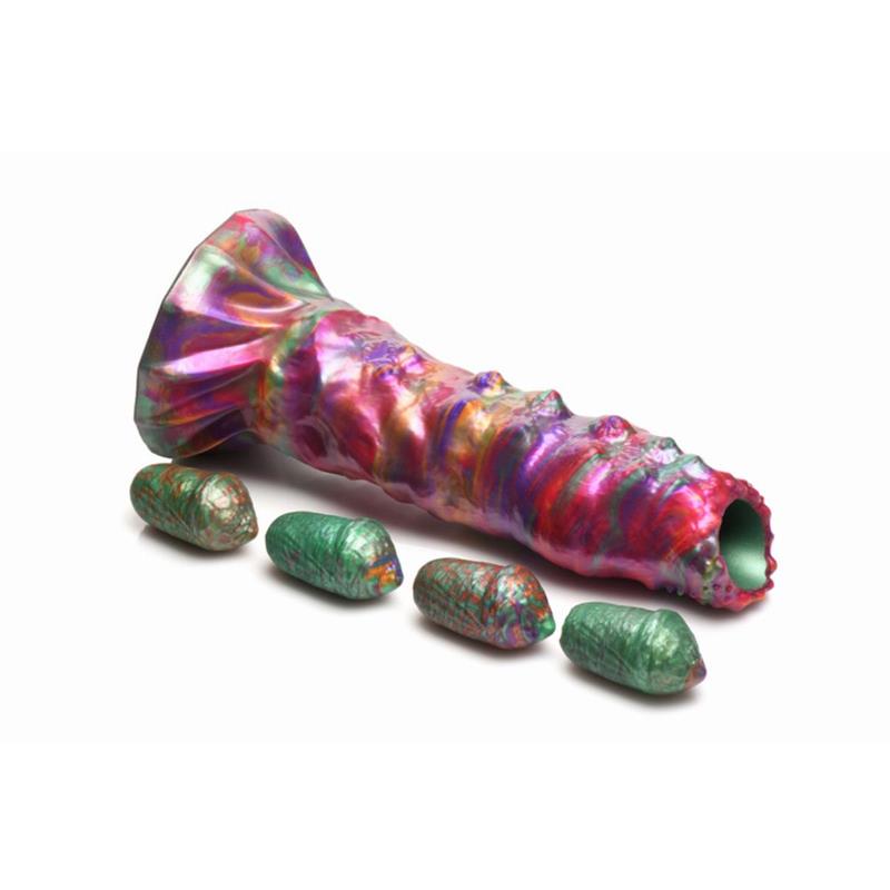 Dildo Ovipositor con 4 Huevos de Silicona 9
