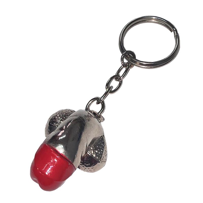 Llavero Forma de Pene Metal Plata