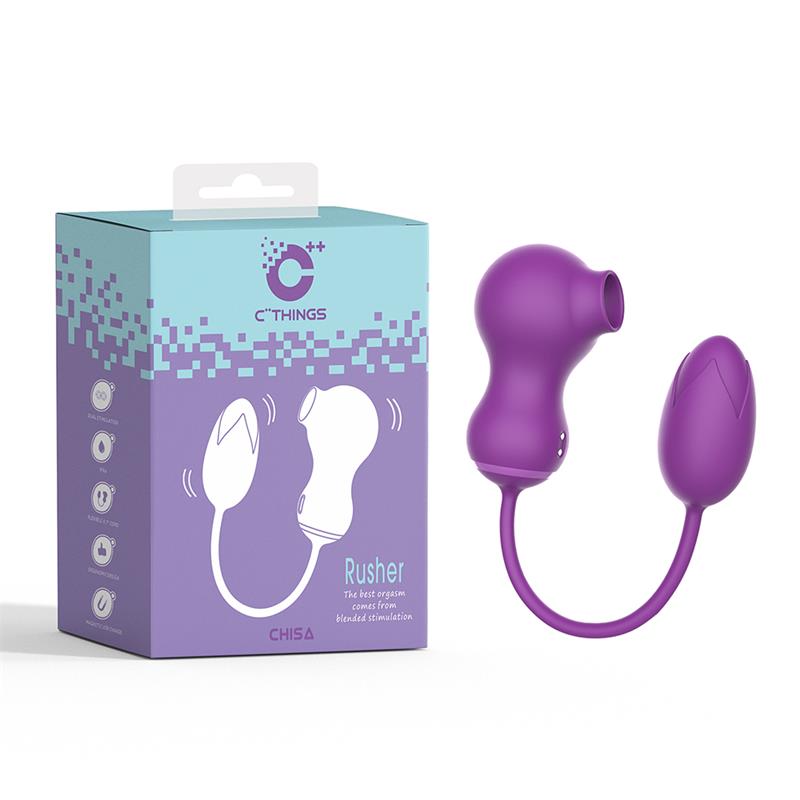 Rusher Succionador de Clítoris y Huevo Vibrador