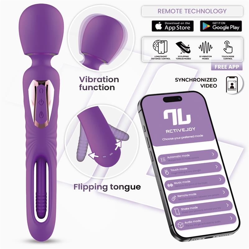 Salma Masajeador con Flipping Tongue y Vibración con App