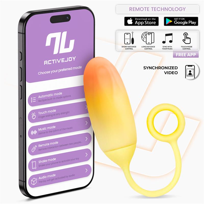 Huevo Silicona Doble Capa con APP Amarillo/Naranja