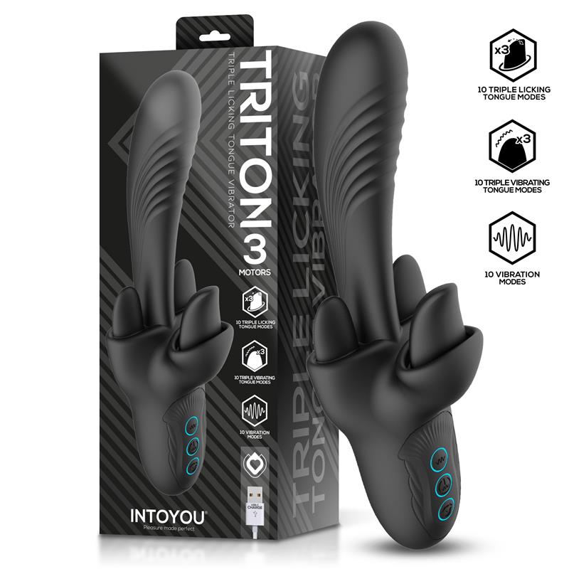 Triton Vibrador Triple Lengua